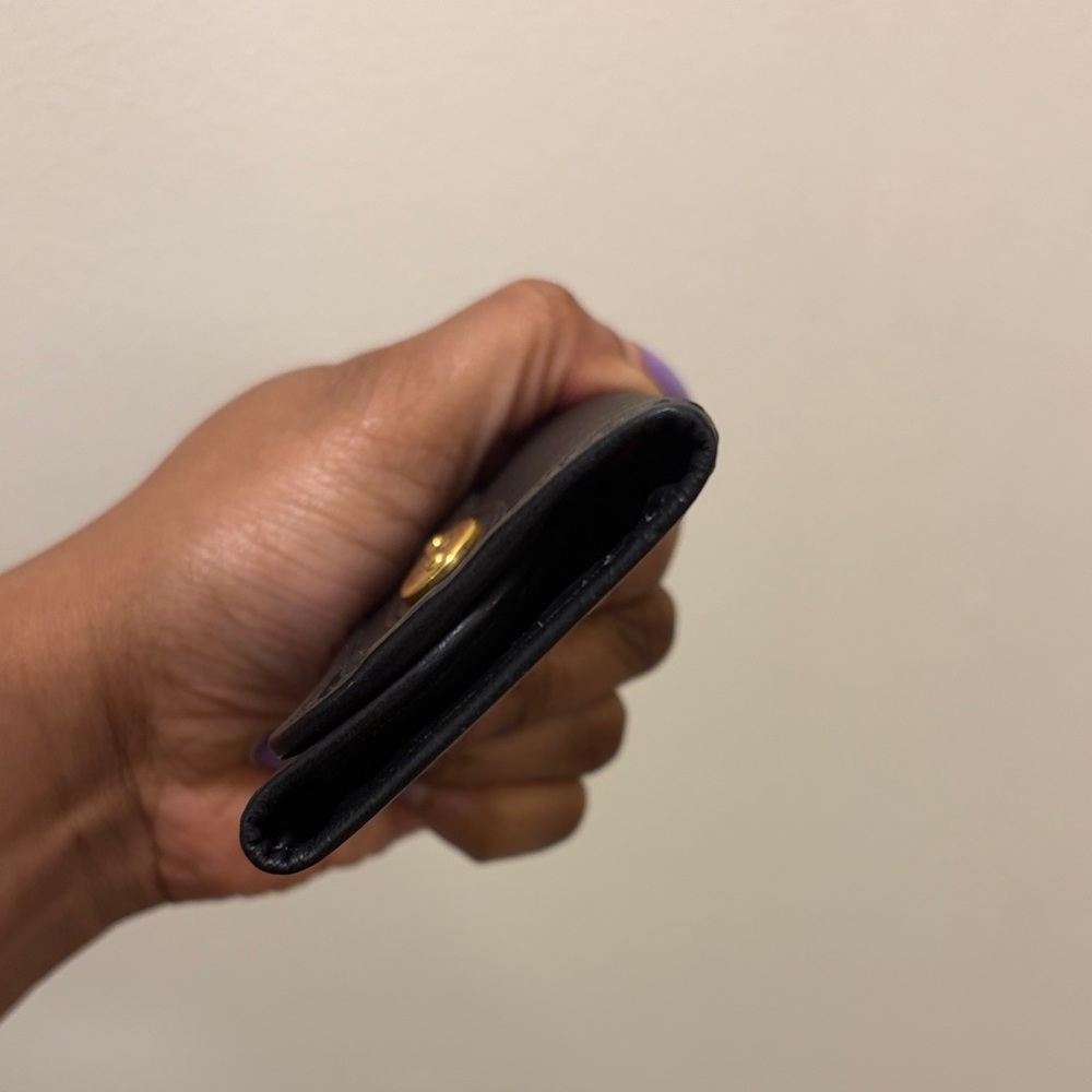 Authentic Vintage Christian Dior Black Leather 6 Ring Key Holder Wallet Case - Picture 6 of 7